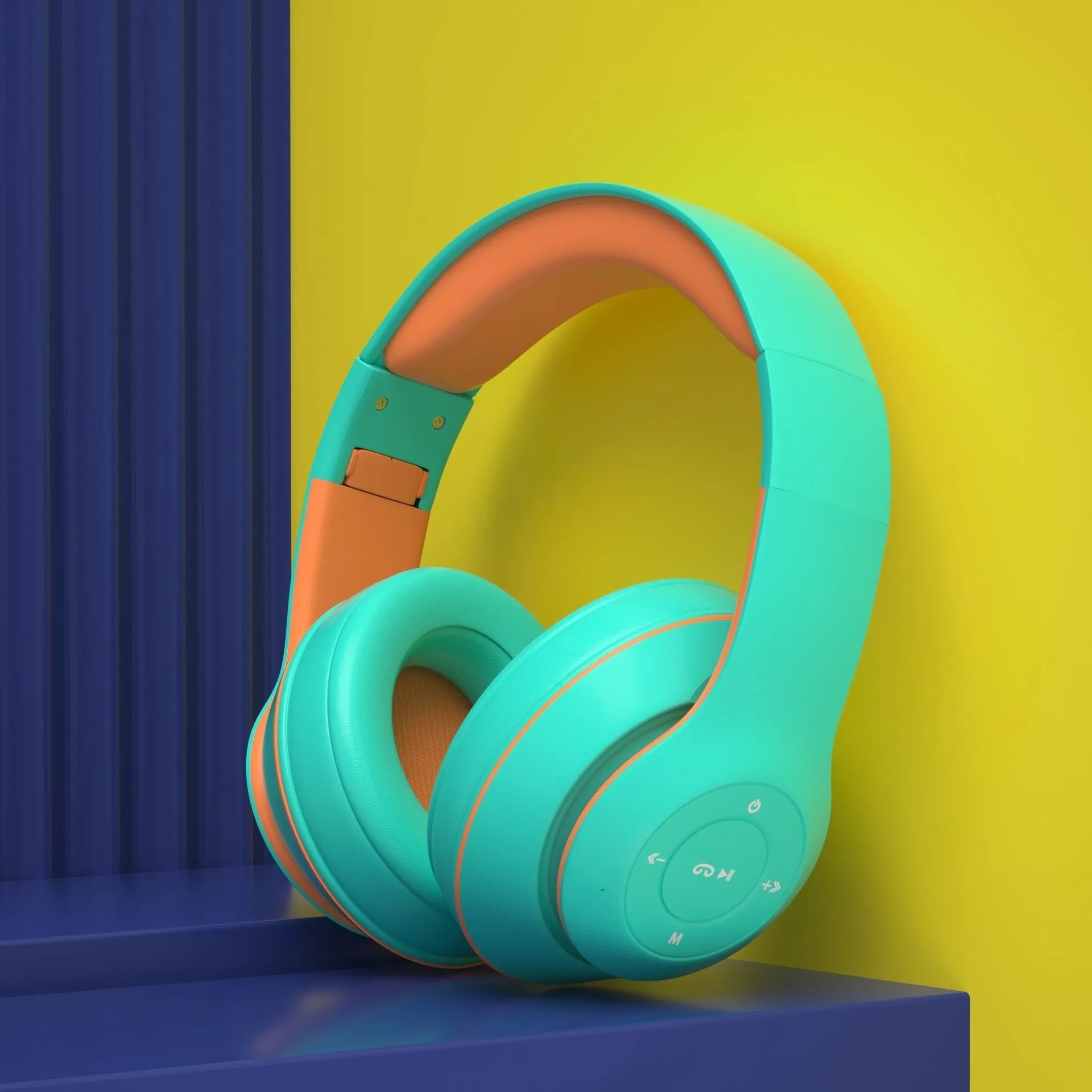 Wireless Bluetooth headset with plastic body in a headwear style