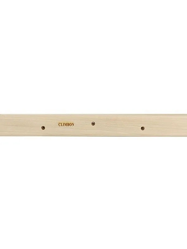 Set of three solid wooden hangboards for grip strength training, showing 12cm, 40cm and 50cm lengths.