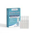 Bottle of moisturising eye drops with mint leaf and sodium hyaluronate for soothing dry eyes.
