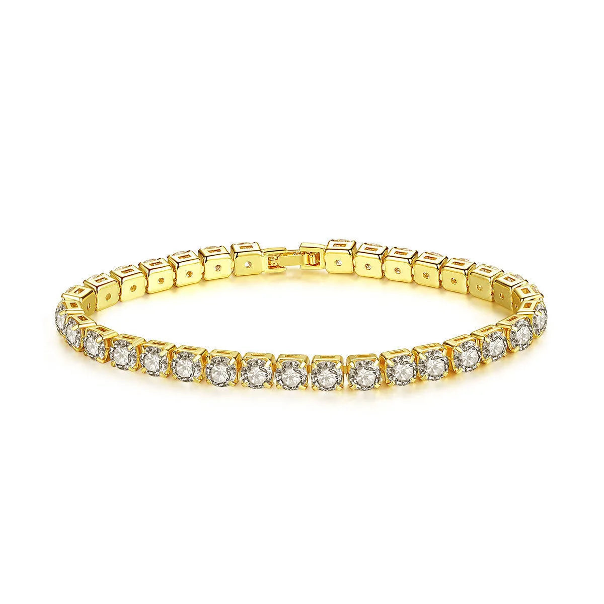 High-grade Light Luxury Rhinestone Bracelet For Women with Special-interest Design Unisex Alloy Geometry Style Travel Commemoration Gift Silver or Gold Claw Chain 17cm 19cm 21cm Sizes Electroplating Finish