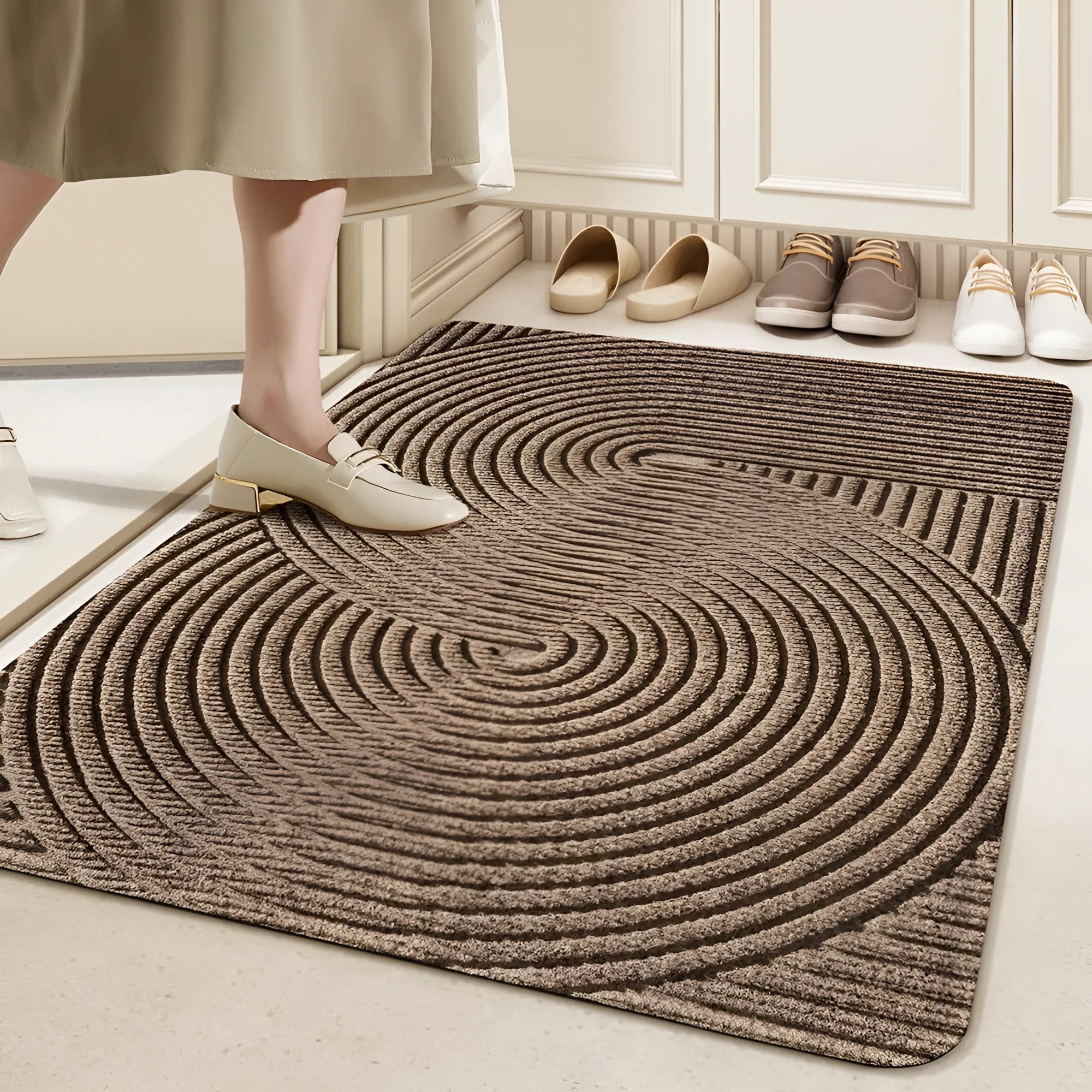 Cartoon anime alien shape entrance carpet floor mat 60x90cm blue grey green khaki colours