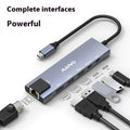 Aluminium Steam Deck docking station with HDMI, Ethernet, and USB ports on a 15cm cable.