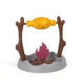 Barbecue-themed tumbling plastic cat food feeder toy for interactive play and slow feeding.