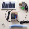 Solar-powered automatic animal feeding machine with watertight caisson for chickens, ducks, and aquariums.