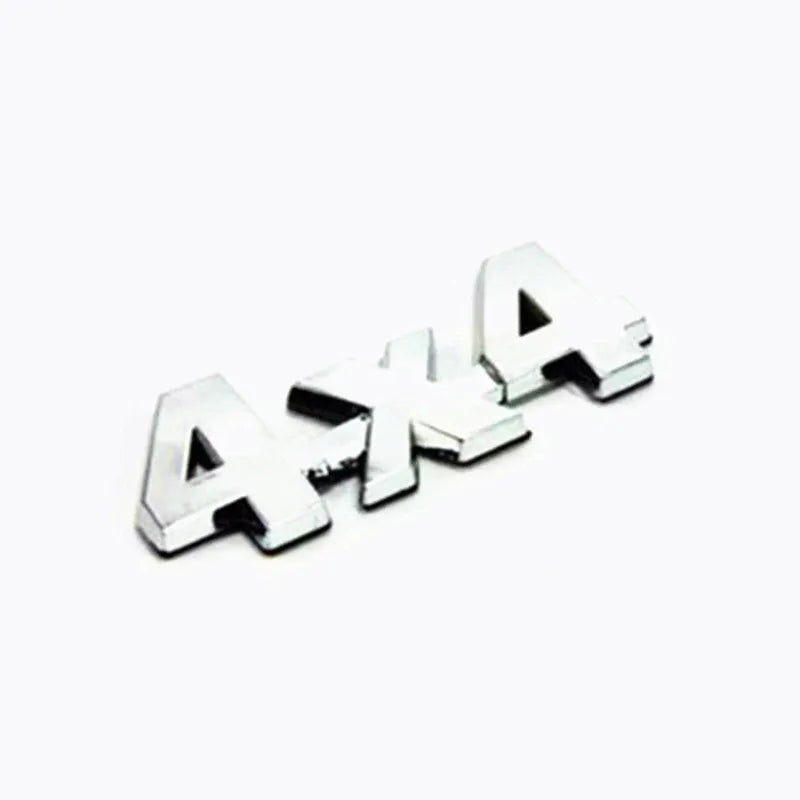 Metal 3D rear car badge sticker for 4x4 off-road vehicles in black finish, 9cm by 3.5cm