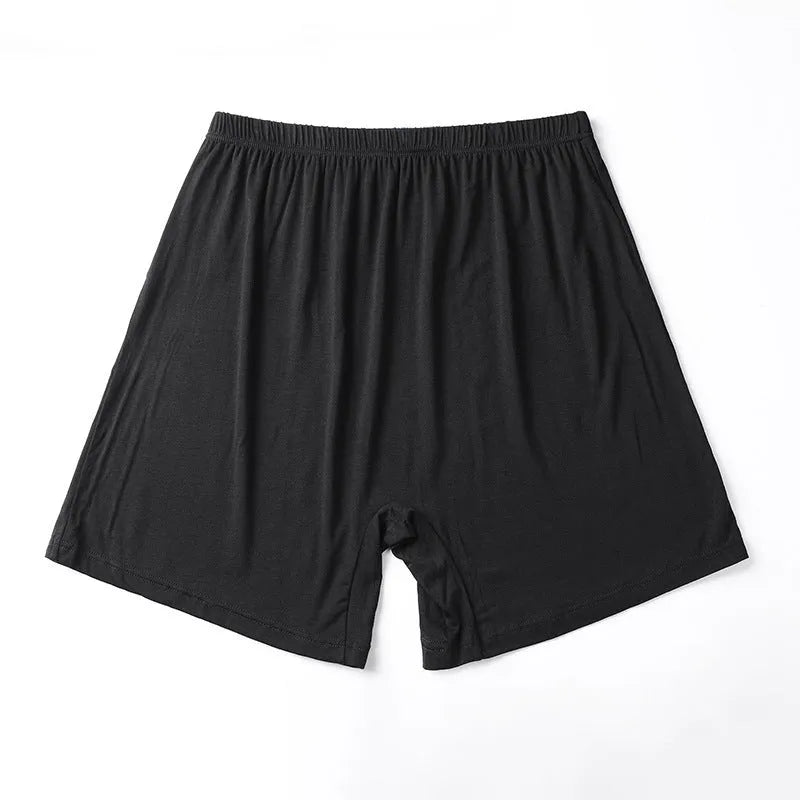 Solid colour men's modal boxer shorts on a white background, showing high-waist design