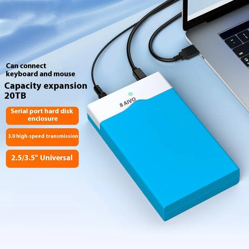 3.5 inch USB SATA hard disk enclosure with sliding cover design for desktop drives