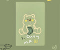 Korean cartoon flip tablet case for iPad with Matcha Zoo design, imitation leather exterior, and sleep function