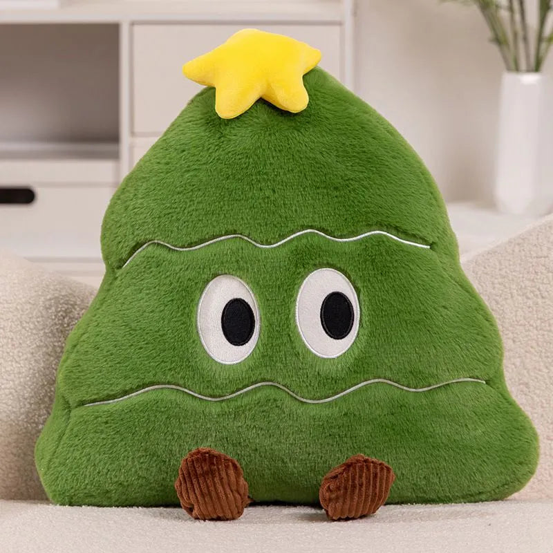 55cm Christmas tree pillow plush sleeping doll in green colour with PP cotton filling