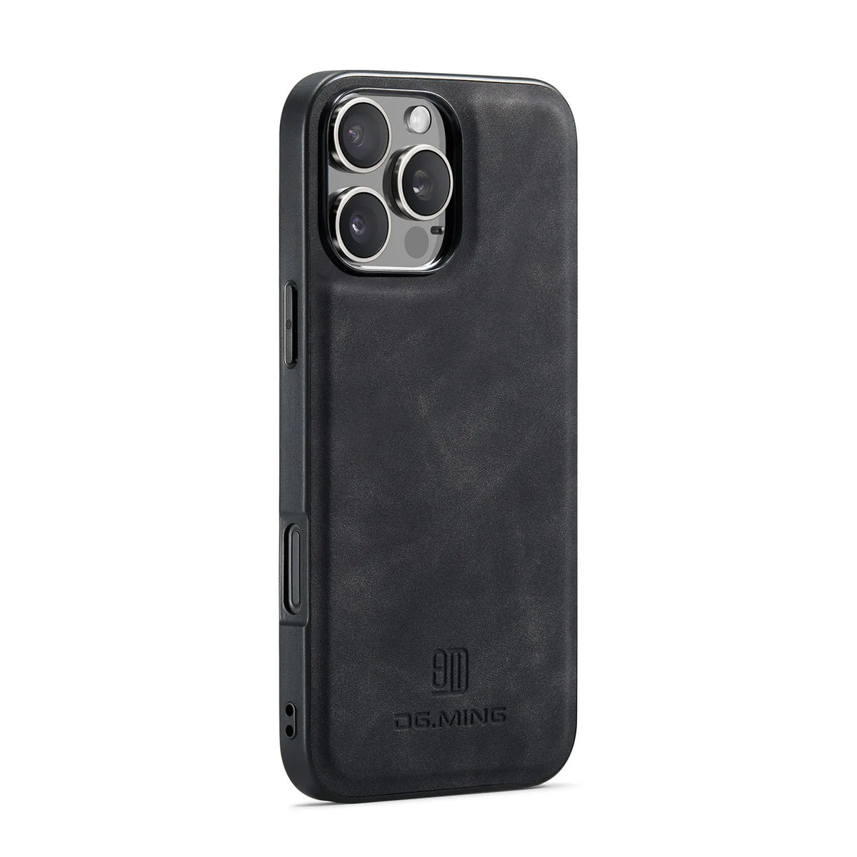 Magnetic card case for iPhone 16 Pro Max in retro PU leather with split design and card slot