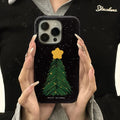 Feilin two-in-one mobile phone case with Christmas tree design in glossy finish for iPhone