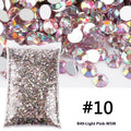 Assorted colour resin flat magic nail rhinestones with electroplated finish in various sizes