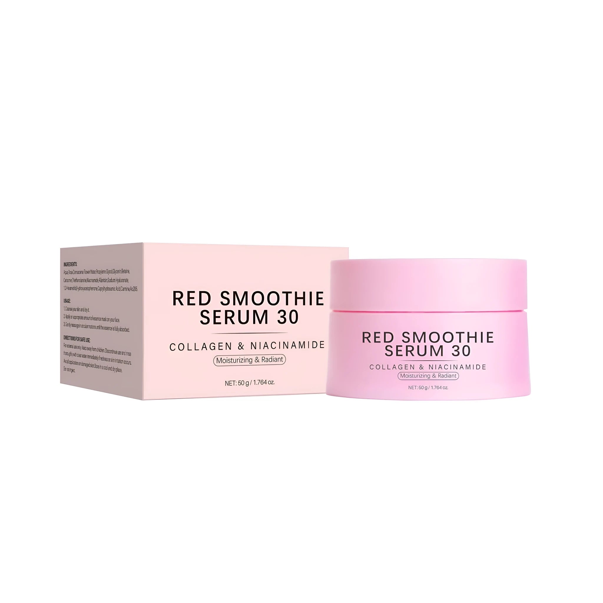 Red Smoothie Face Mask in neutral packaging with 50g content and FP-E009 specification