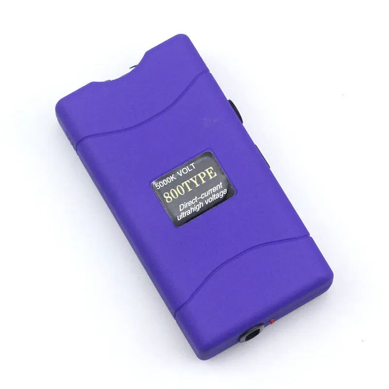 Female self-defence multi-function flashlight showing plastic resin construction in various colour options