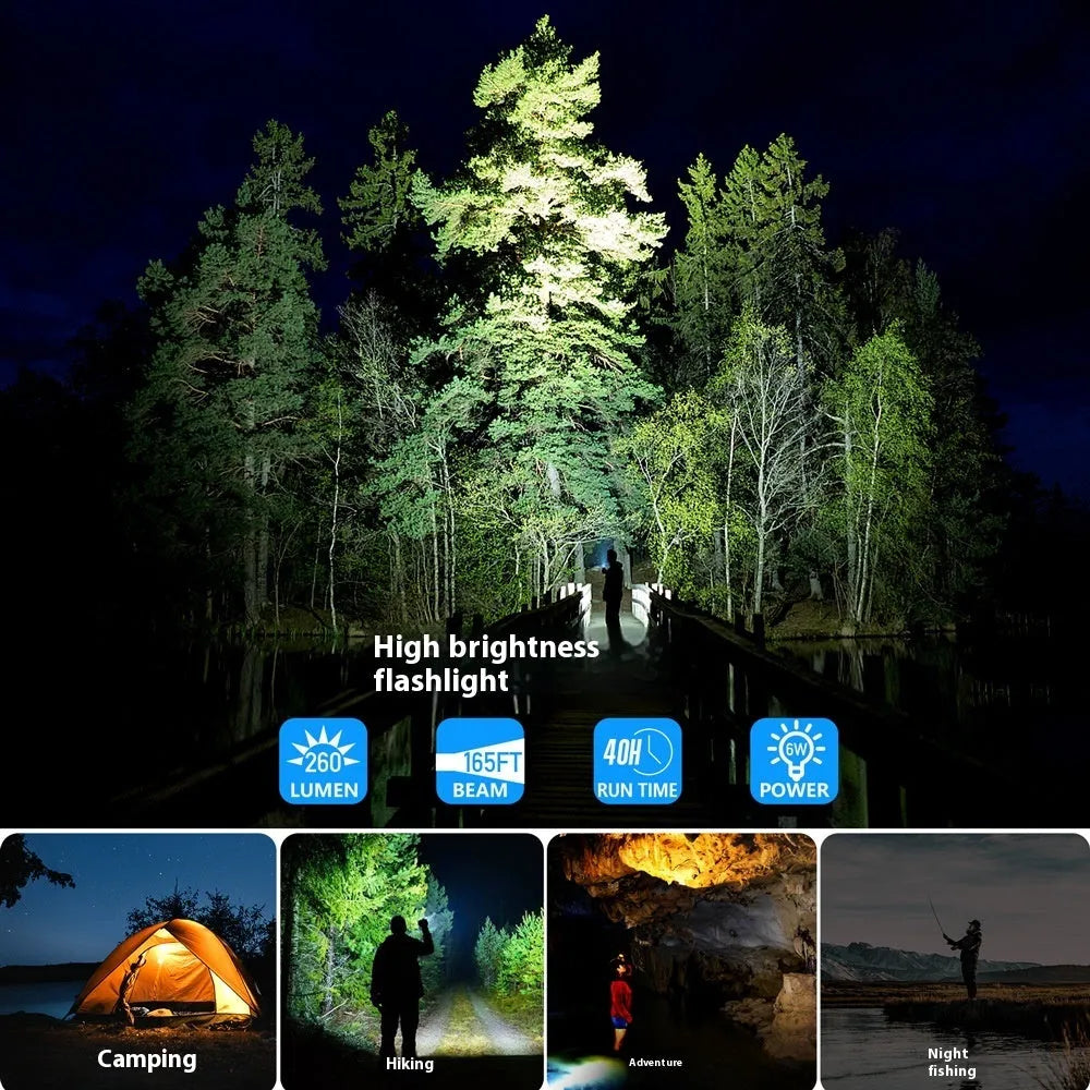 33500mAh portable solar power bank in black with plastic shell and LED light