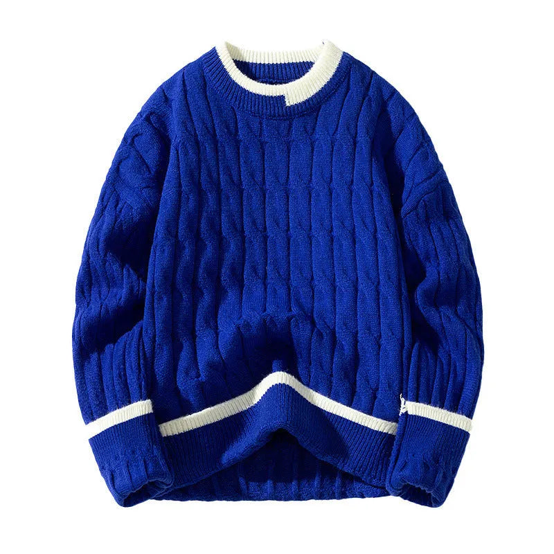Men's two-piece modal and acrylic sweater set in loose fit sports style