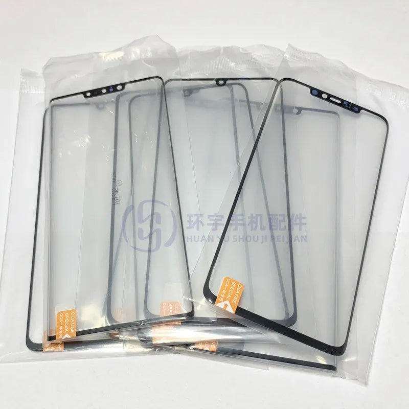 OnePlus 7 Pro replacement touch screen assembly showing glass panel and components