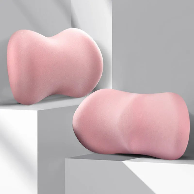 Car seat headrest pillow and lumbar support cushion set in five colour options