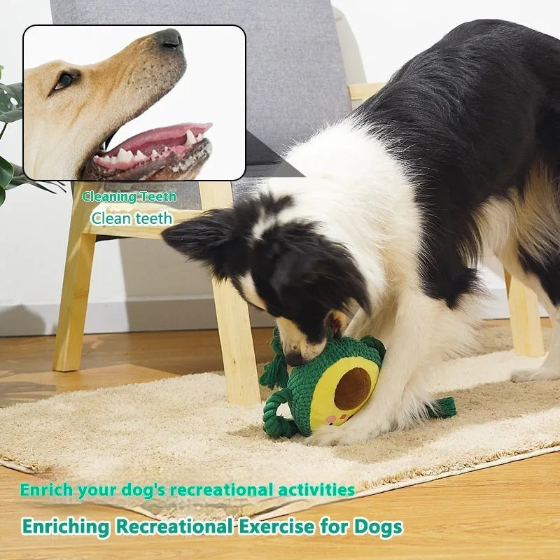Green plush dog toy 14cm bite-resistant for big dogs interactive play