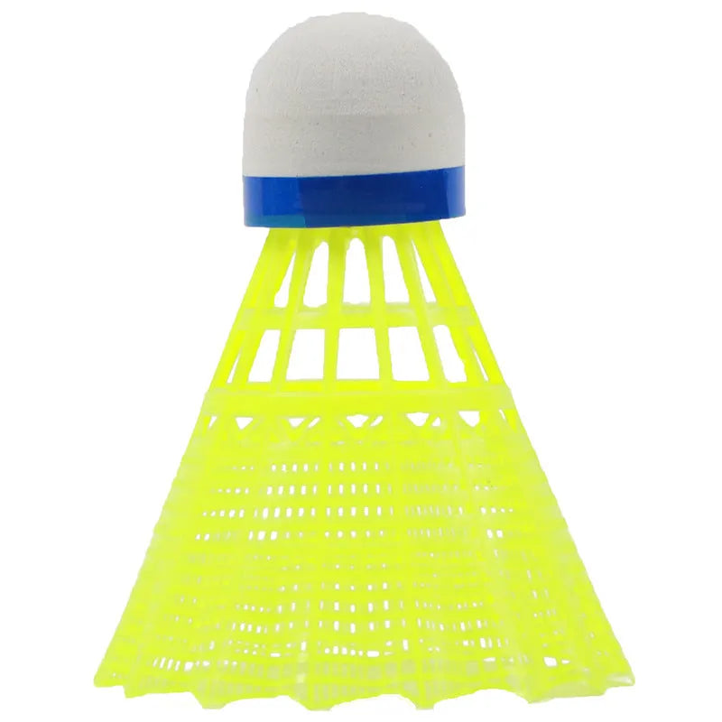 Luminous badminton shuttlecocks in green and red colours with nylon and goose feather options