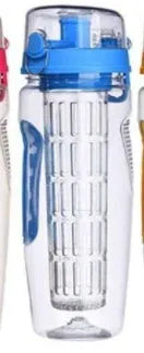 32oz Tritan fruit infuser water bottle with fruit cup in leakproof BPA-free design