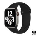 Silicone watch strap 45mm 44mm 41mm for Apple Watch black white midnight blue