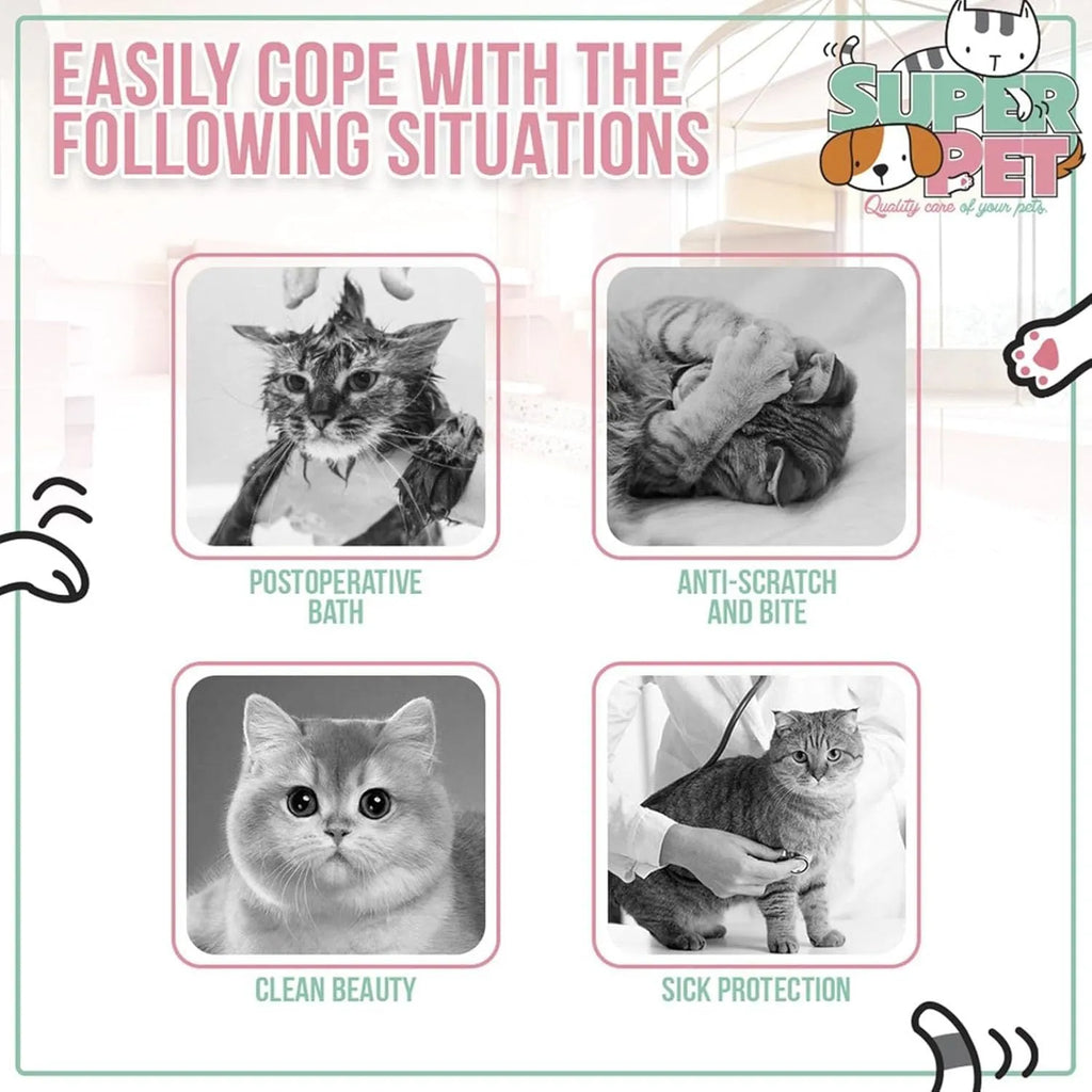 Soft bee design cat cone collar showing adjustable Velcro closure and protective shape