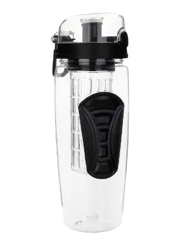 32oz Tritan fruit infuser water bottle with fruit cup in leakproof BPA-free design