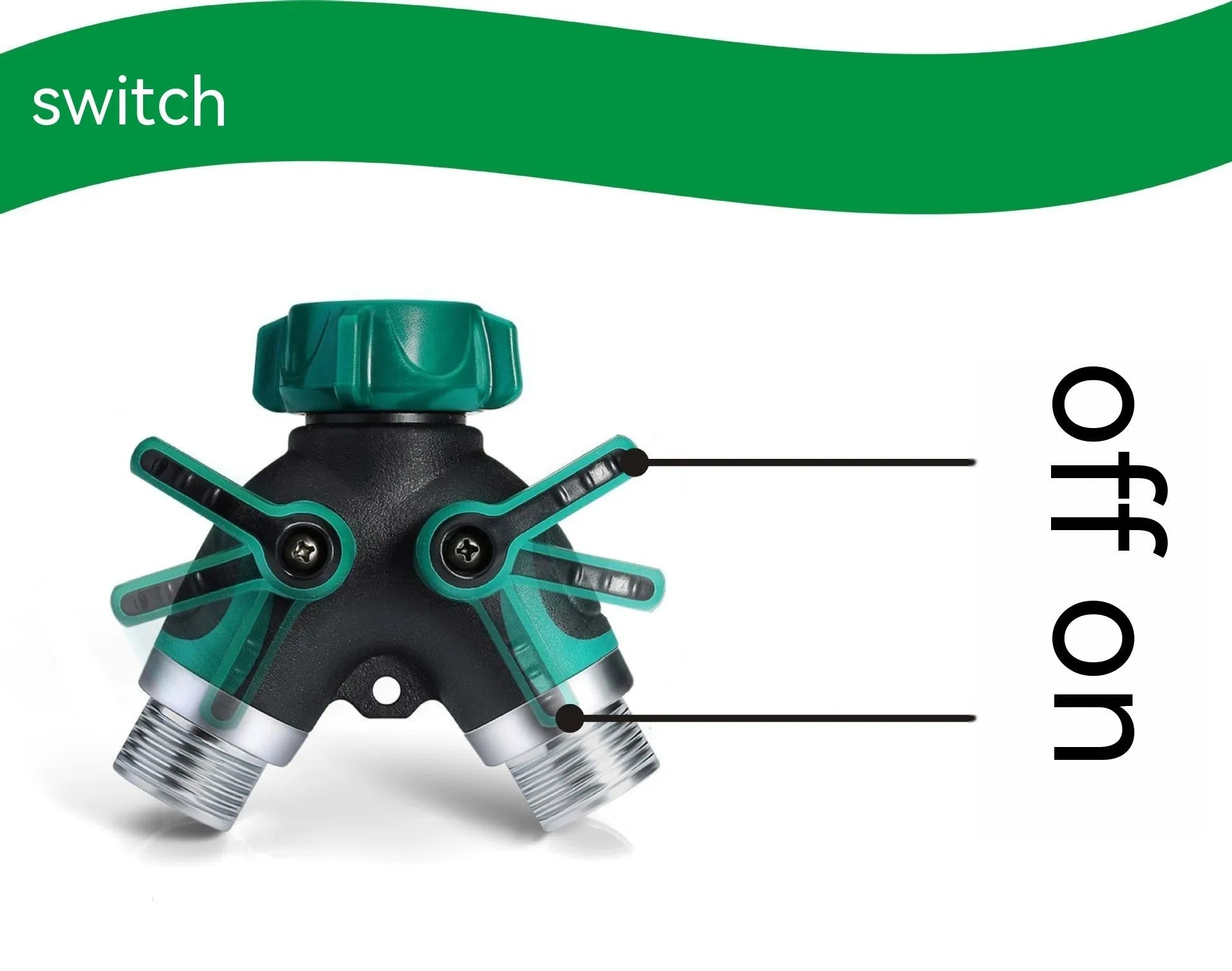 Zinc copper alloy garden ball valve diverter with 6 connection points