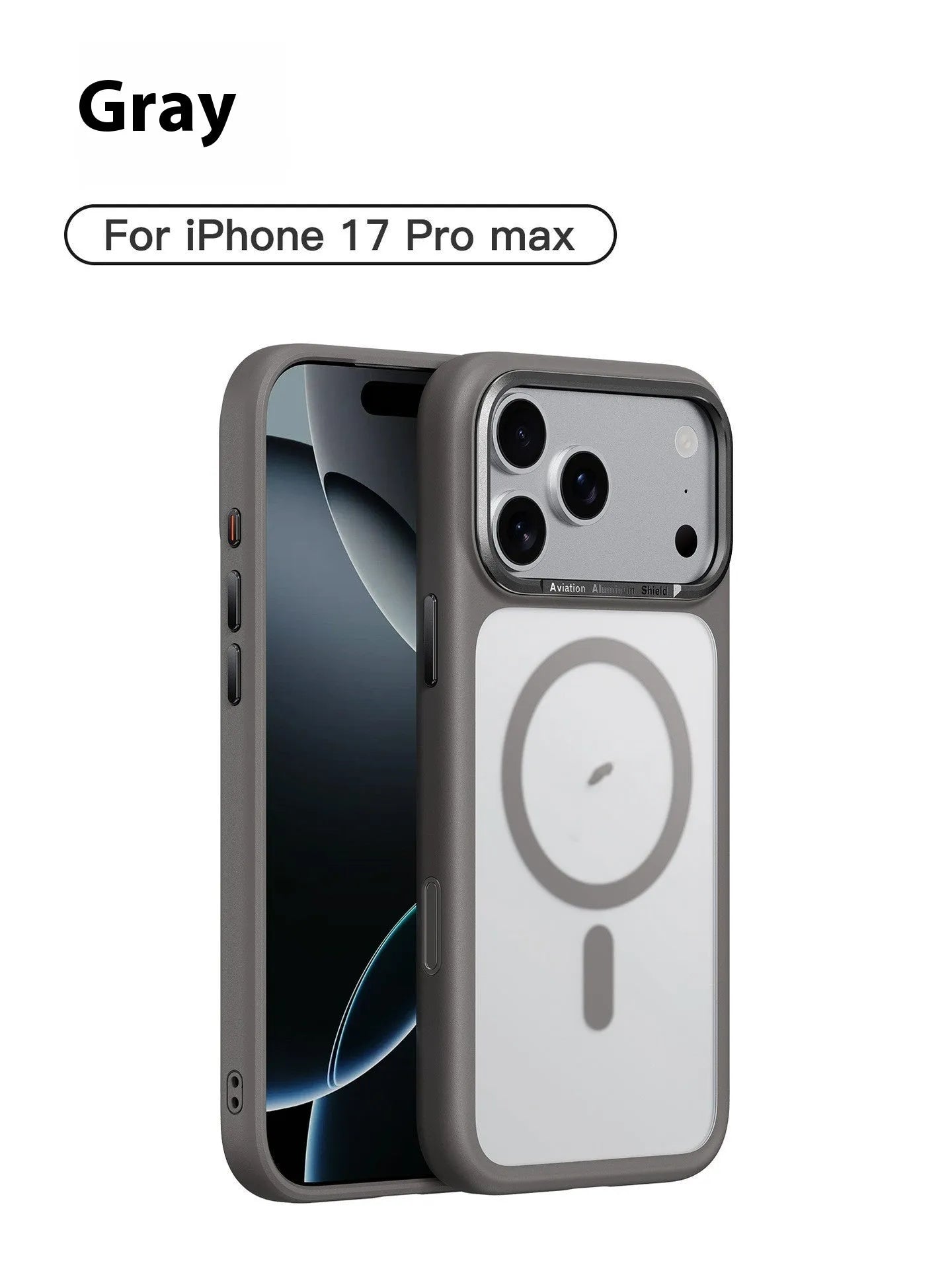 Frosted magnetic TPU protective phone case for iPhone 17 in multiple colours on a white background.