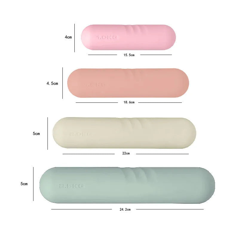 Silicone-edged non-slip hand-drawn yoga dumbbell stick for fitness training