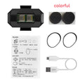 Drone strobe signal light showing 7 colour LED modes with mounting tapes and Type-C cable