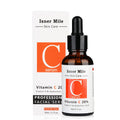 Liquid niacinamide hyaluronic acid serum in 30ml dropper bottle with vitamin C for brightening uneven skin tone
