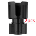 Matte black adjustable car cup holder expander for large bottles and thermoses.