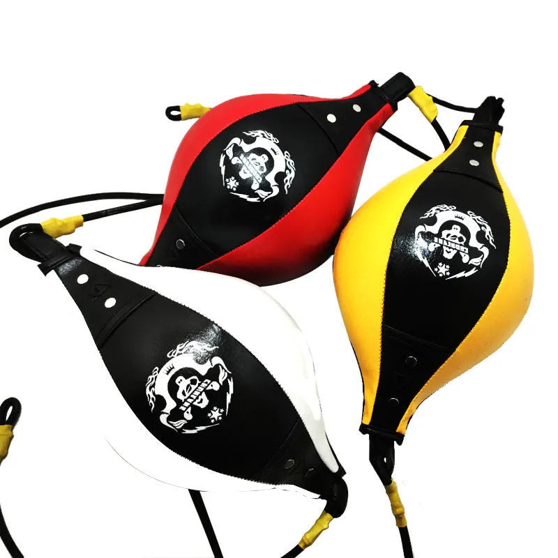 Diamond pattern PU leather hanging speed ball for boxing and Muay Thai training