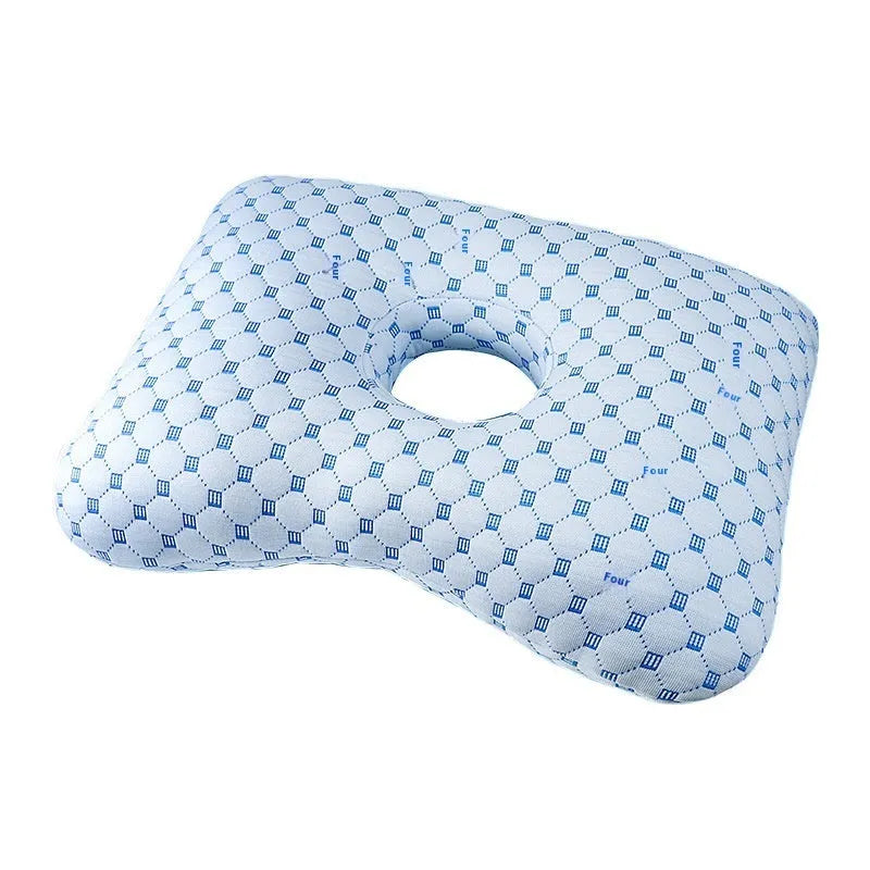 Chinese style single hole ear pillow for beauty salons in Boer Grey colour, showing dimensions of 39 by 28 cm.