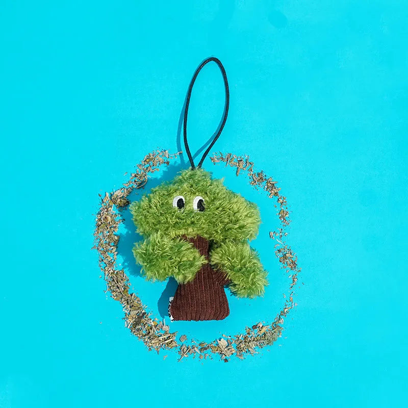 Pine tree cat mint toy bag pendant in three sizes for cat biting and grinding play