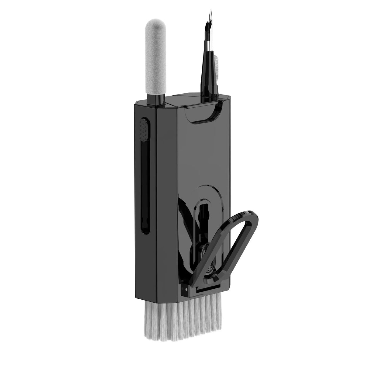 5-in-1 digital cleaning kit with flocking sponge, brush, and metal tip for phones, tablets, laptops, and earphones