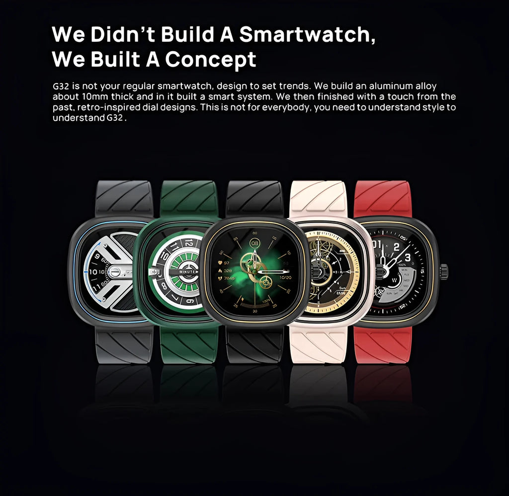 Bluetooth smart sports watch with 1.32-inch touchscreen on silicone wristband