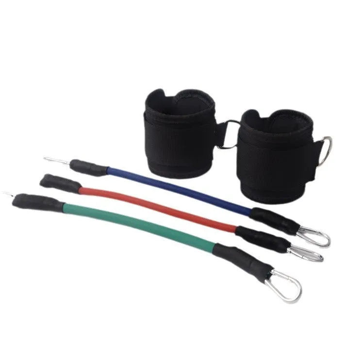 Black taekwondo training pull rope set for explosive leg force resistance training