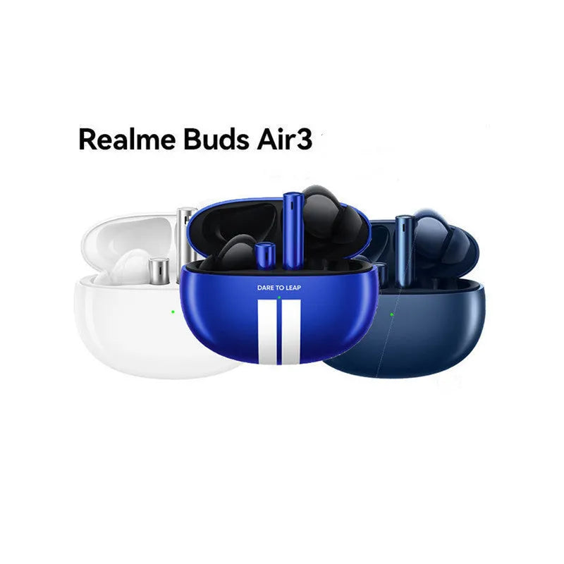 Air 3 TWS wireless Bluetooth noise-reduction earbuds with charging case in three colour options