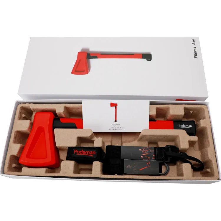 Red plastic home fitness axe muscle trainer for strength conditioning exercises