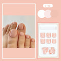 Finished artificial toenail stickers with skin colour J-52 tone and adhesive glue for costume applications