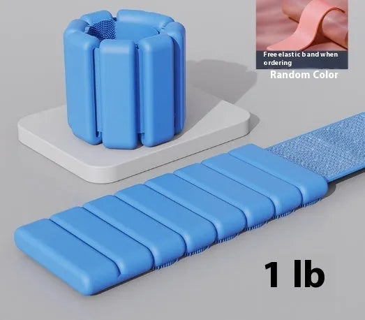 Silicone weight-bearing fitness bracelet with detachable weights in four colours