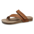 Flat toe ring thick-soled flip-flops in a solid colour on a white background.