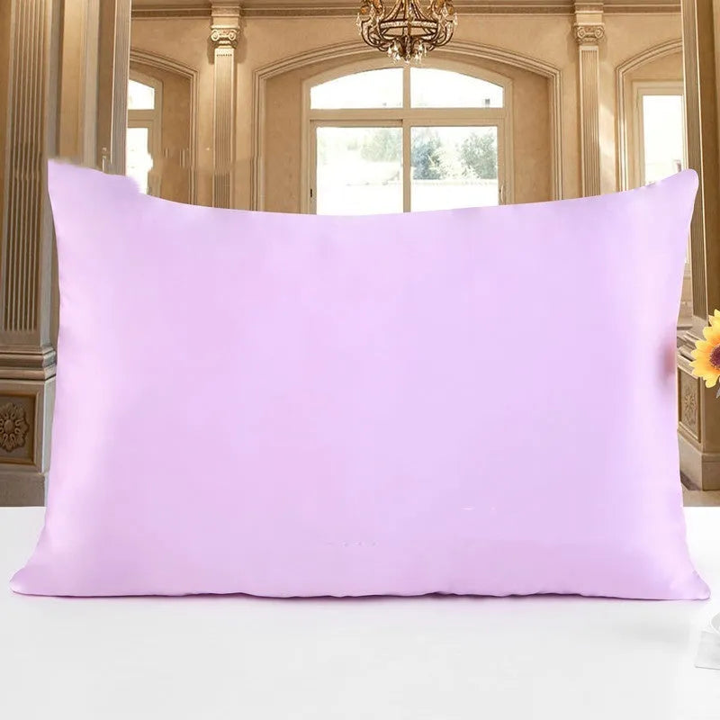 19 momme double-sided silk pillowcase shown in silver grey colour
