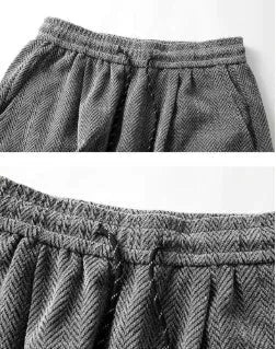 Women's fleece-lined straight-leg trousers in light grey, dark grey, and black colours