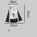 Black and white dog nun costume with cloak for Halloween pet parties