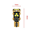 T15 format automotive reverse light with white 6000K illumination and PVC housing
