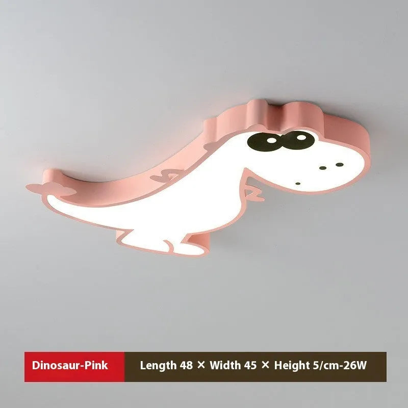 Cartoon dinosaur design ceiling light with PVC shade and aluminium body in 48cm diameter